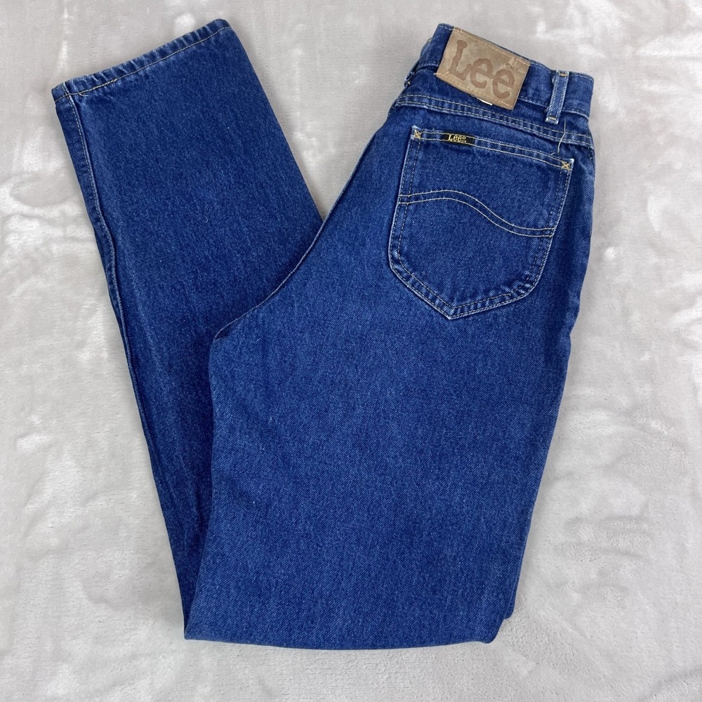 Vintage Lee Jeans Womens 10‎ Denim Hi Rise 90s Mom Straight Y2K Grunge Americana